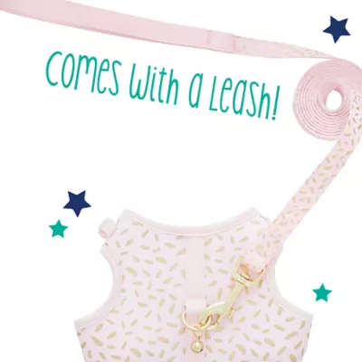 Whisker City® Pink & Gold Cat Leash & Harness Combo - Image 2