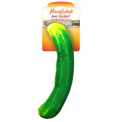 Product Meowijuana® Spicy Pickled Cucumber Refillable Catnip Kicker Cat Toy