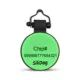 Product SiliDog The Silent Dog Tag Personalized Silicone Mini Circle Dog & Cat ID Tag