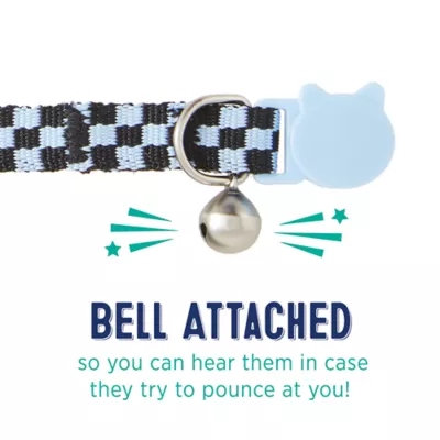 Product Whisker City® Blue Checkered Easy Release Kitten & Cat Collar
