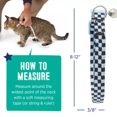 Product Whisker City® Blue Checkered Easy Release Kitten & Cat Collar