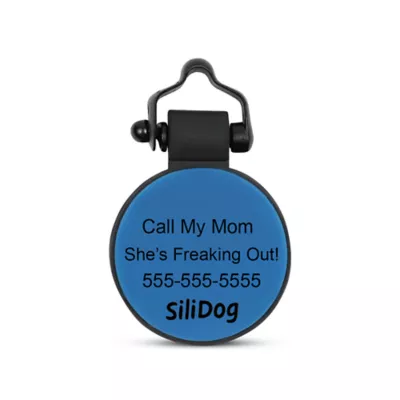 Product SiliDog The Silent Dog Tag Personalized Silicone Mini Circle Dog & Cat ID Tag