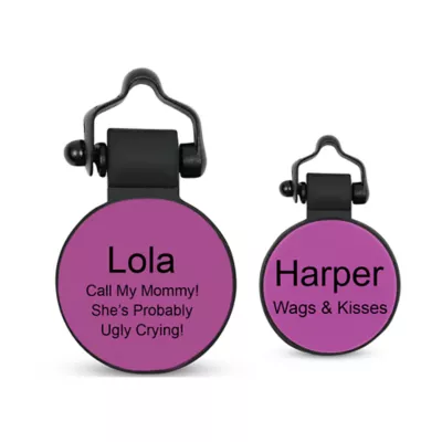 Product SiliDog The Silent Dog Tag Personalized Silicone Mini Circle Dog & Cat ID Tag