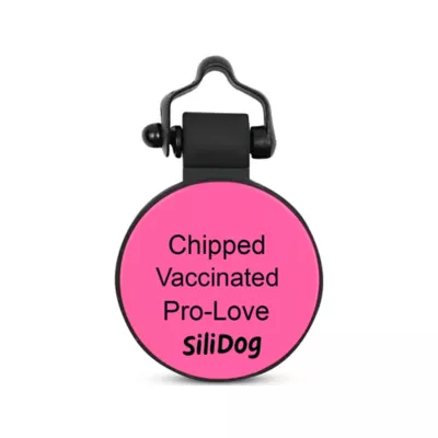 SiliDog The Silent Dog Tag Personalized Silicone Mini Circle Dog & Cat ID Tag - Image 2