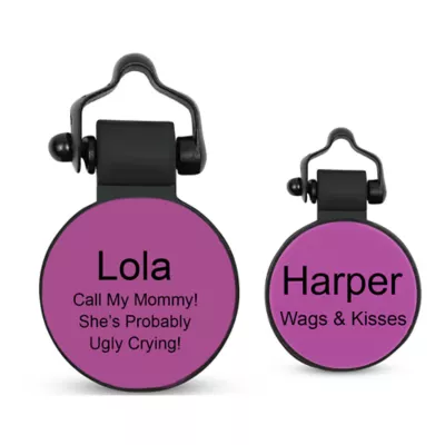 SiliDog The Silent Dog Tag Personalized Silicone Mini Circle Dog & Cat ID Tag - Image 3