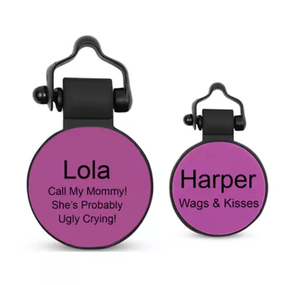 Product SiliDog The Silent Dog Tag Personalized Silicone Mini Circle Dog & Cat ID Tag