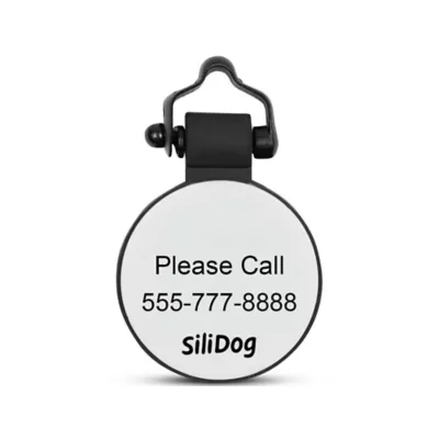 Product SiliDog The Silent Dog Tag Personalized Silicone Mini Circle Dog & Cat ID Tag