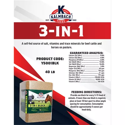 Product Kalmbach Feeds® 3 - in - 1 Cattle Block Supplement