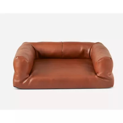 Product Nate & Jeremiah Brown Faux Leather Couch