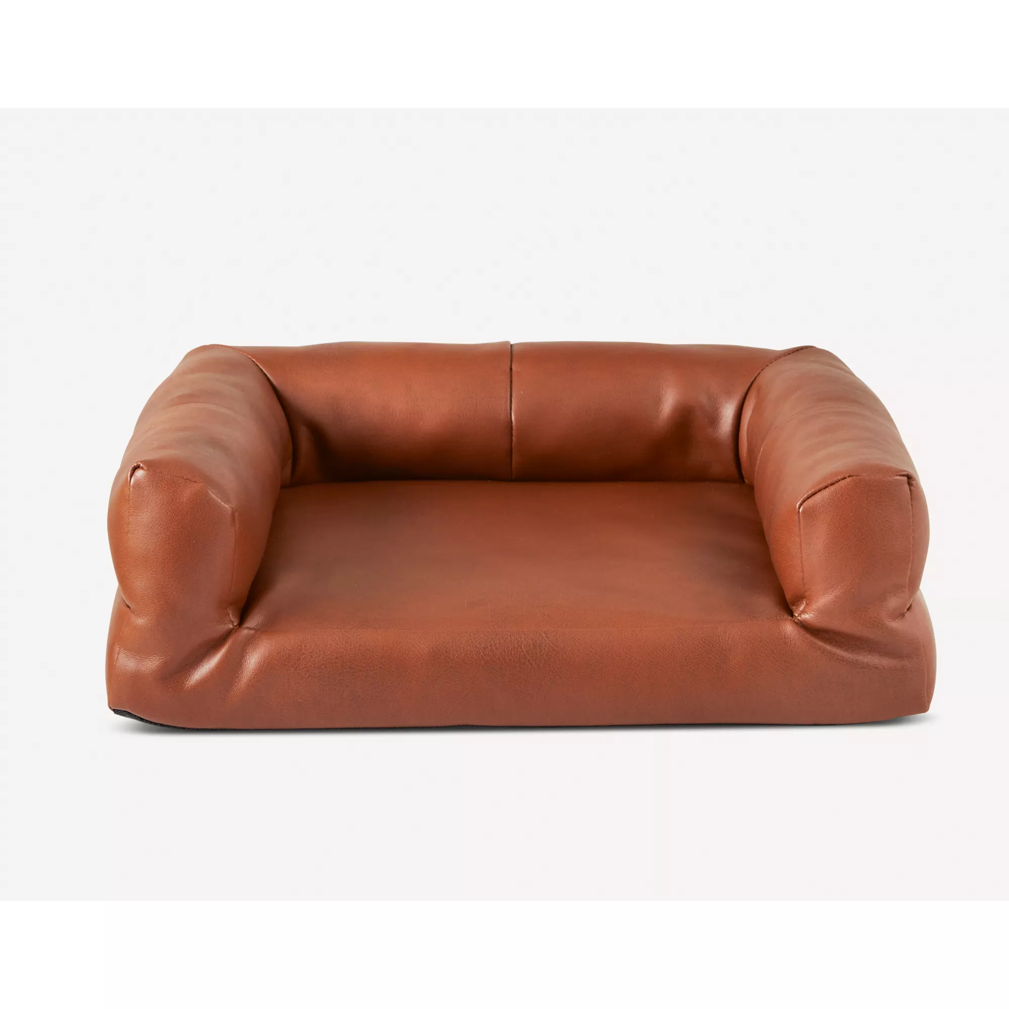 Nate & Jeremiah Brown Faux Leather Couch