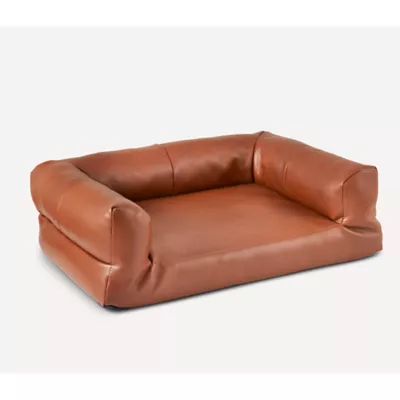 Product Nate & Jeremiah Brown Faux Leather Couch