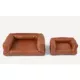 Product Nate & Jeremiah Brown Faux Leather Couch