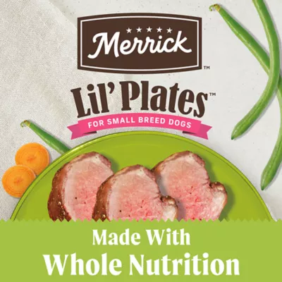 Product Merrick Lil' Plates Petite Pates Small Breed Adult Wet Dog Food - Grain Free, 3 oz