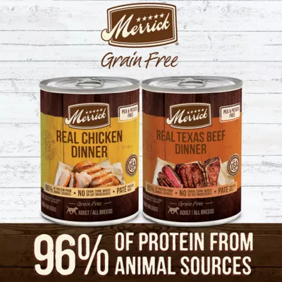 Product Merrick Real Variety Pack Adult Wet Dog Food - Grain Free, Texas Beef/Chicken Dinner
