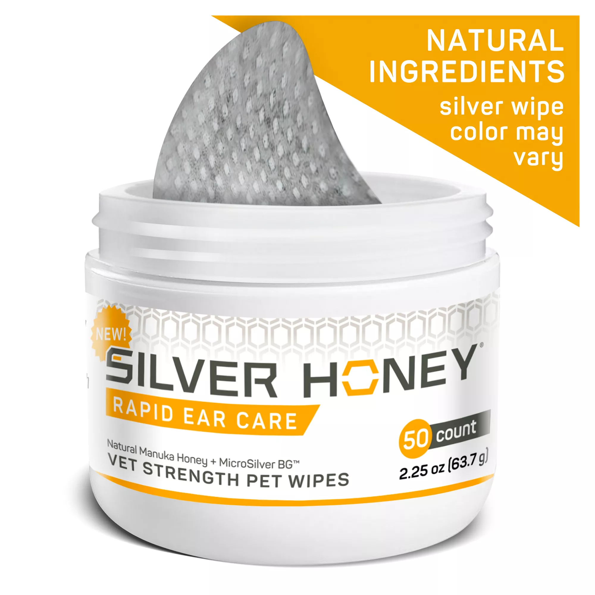 Silver Honey &trade; Rapid Ear Care Wipes