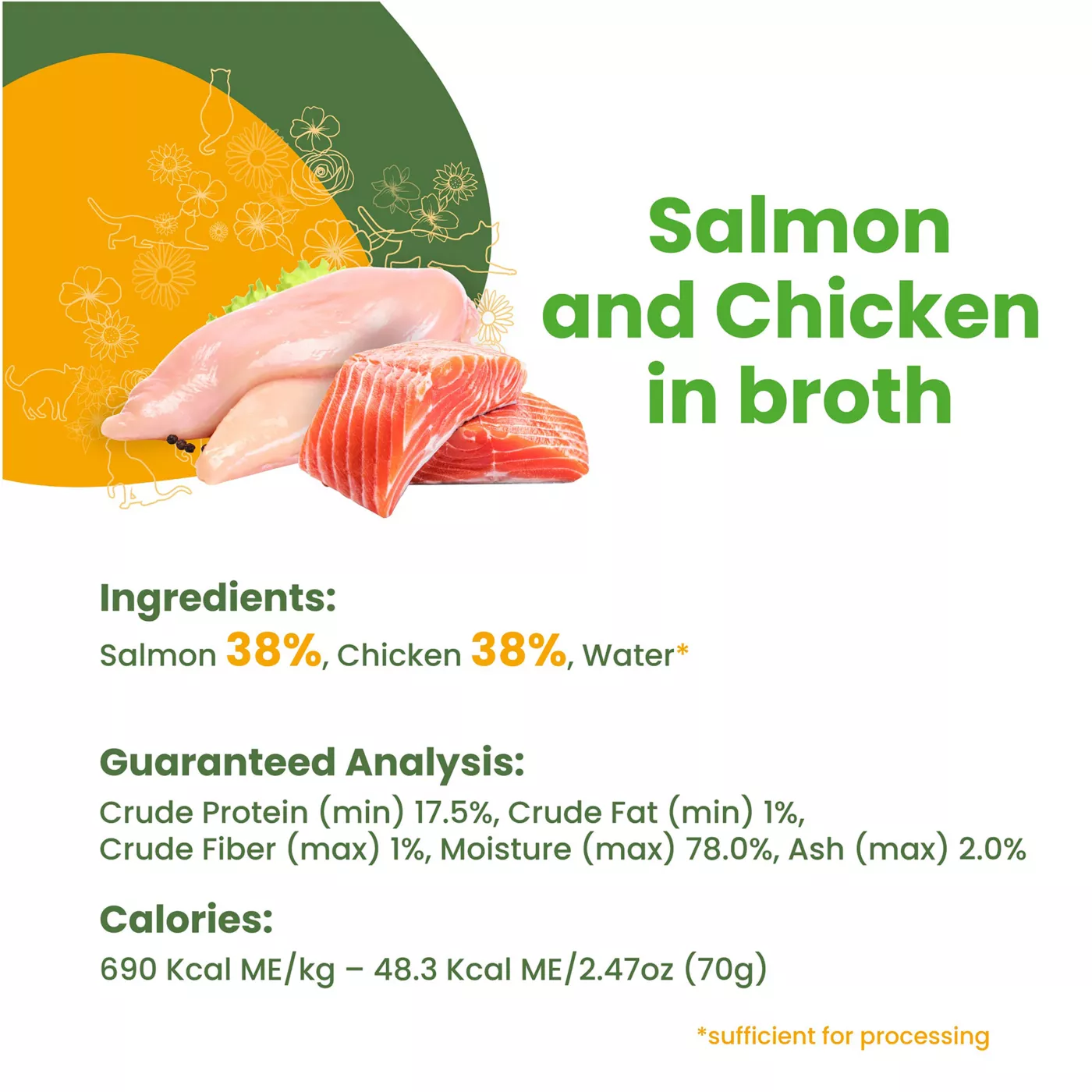 Product Almo Nature Wet Cat Food - Salmon and Chicken in Broth