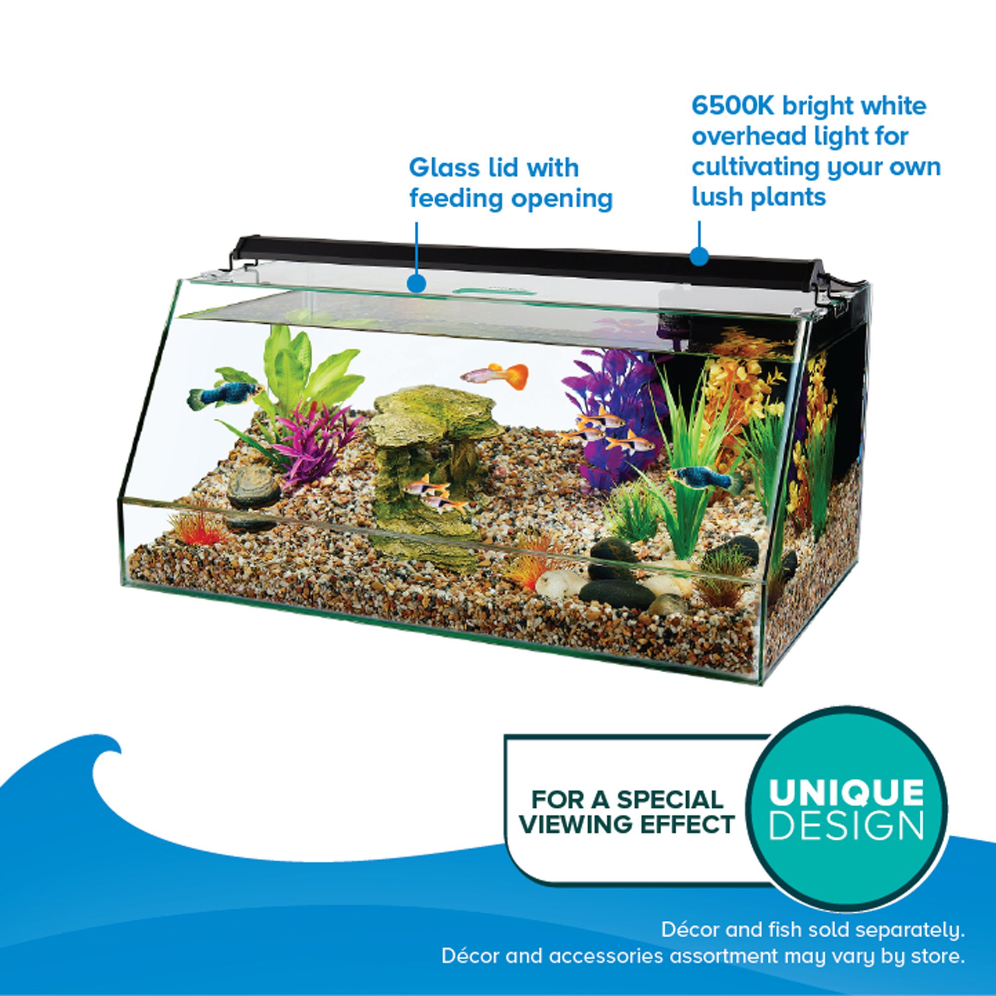 10-gal fish tank w accessories LAQUAL 10 Gallon Stand with Cabinet, Double Aquarium Stand for 10 & 5 Gallon Fish Tank, Heavy Metal Stand with Stable Structure, Adjustable Table Feet & Anti-tilt Device time water temperature sensor automatically tracks fluctuations Aquarium Tank Kit, Basic, 10