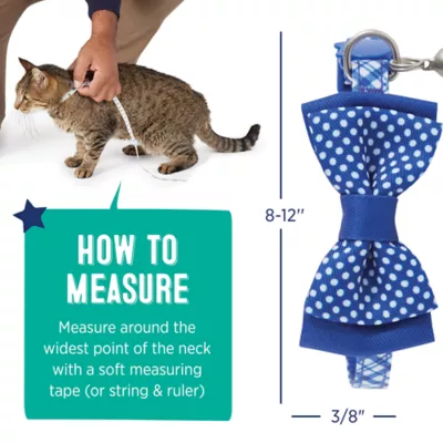 Product Whisker City® Blue Plaid Bow Tie Easy Release Kitten & Cat Collar