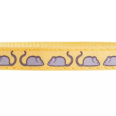 Whisker City® Yellow Mice Print Easy Release Kitten & Cat Collar - Image 4