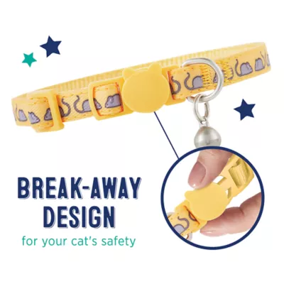 Product Whisker City® Yellow Mice Print Easy Release Kitten & Cat Collar