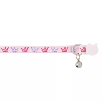 Whisker City Pink Princess Easy Release Kitten Cat Collar