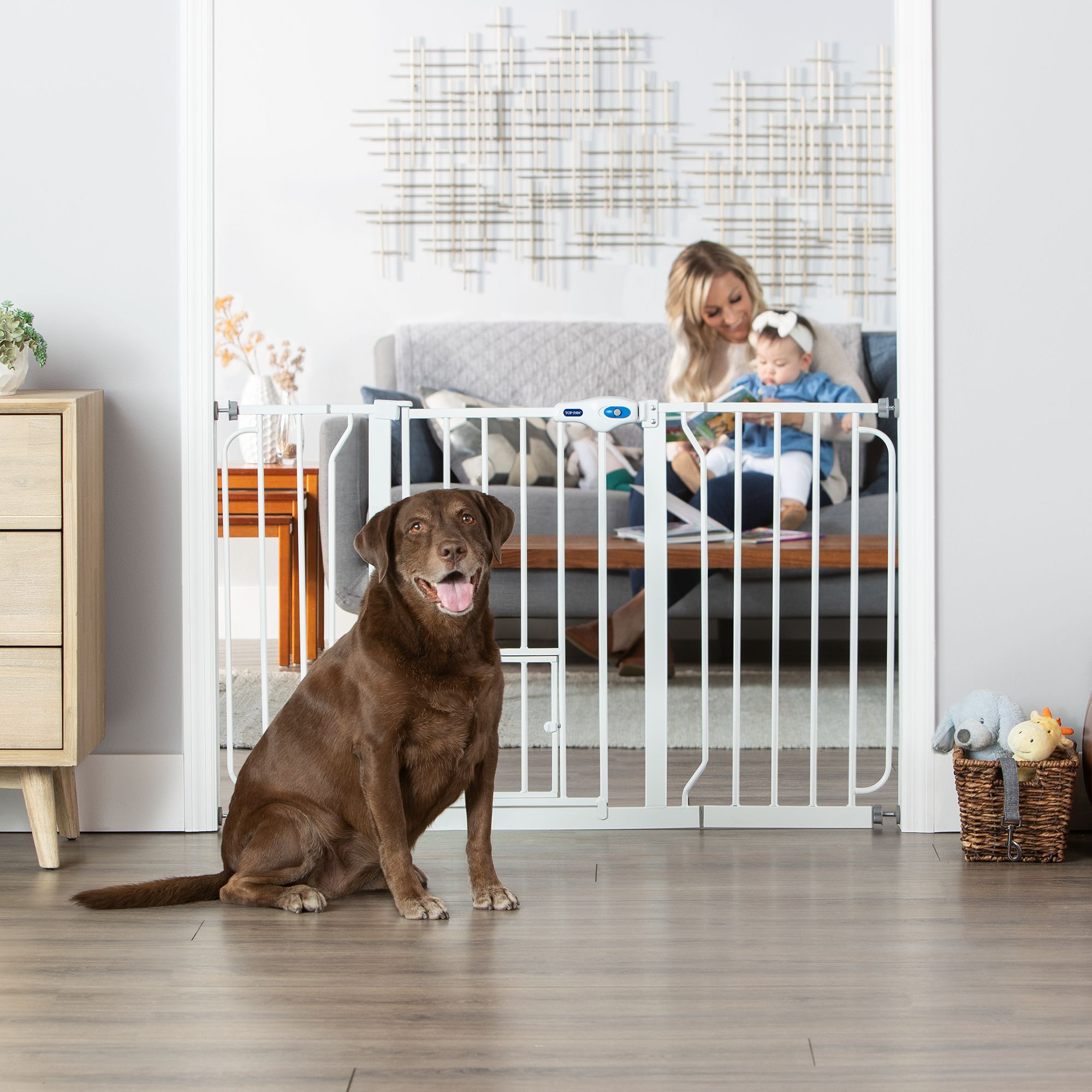 Top paw extra wide walk through hot sale pet gate