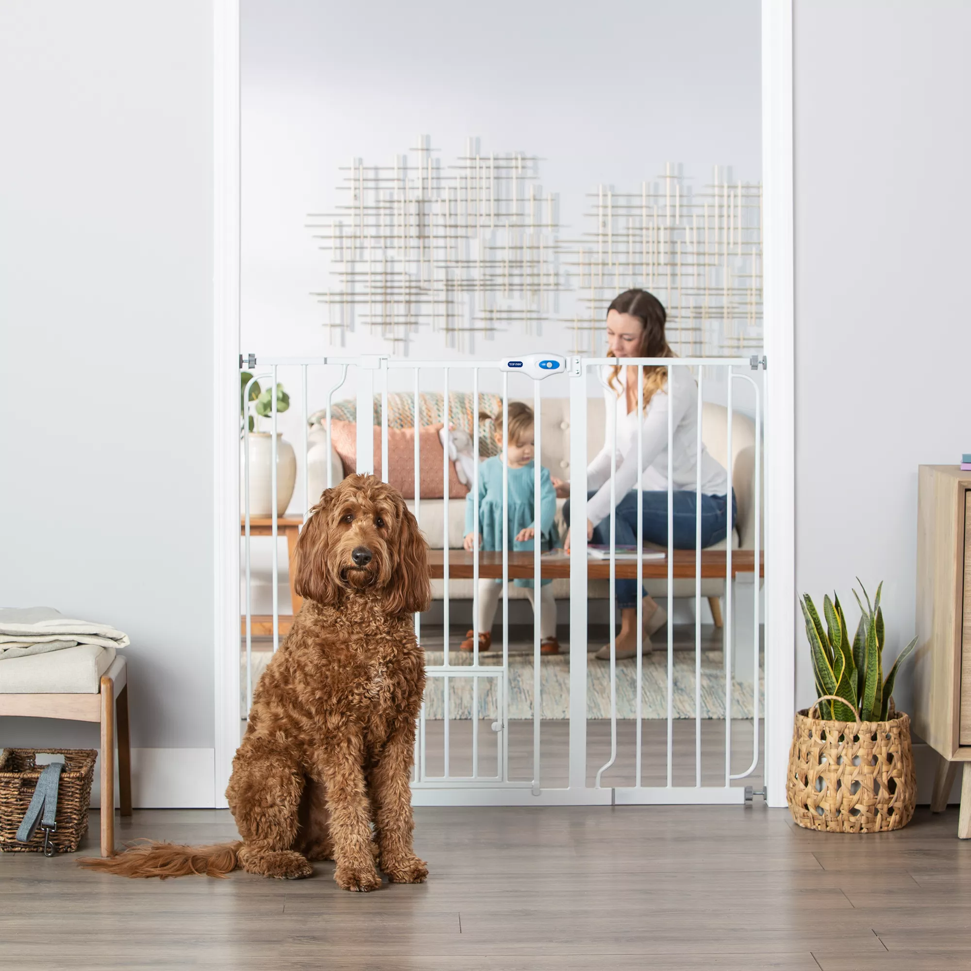 Top Paw® Extra-Tall Walk-Through Pet Gate