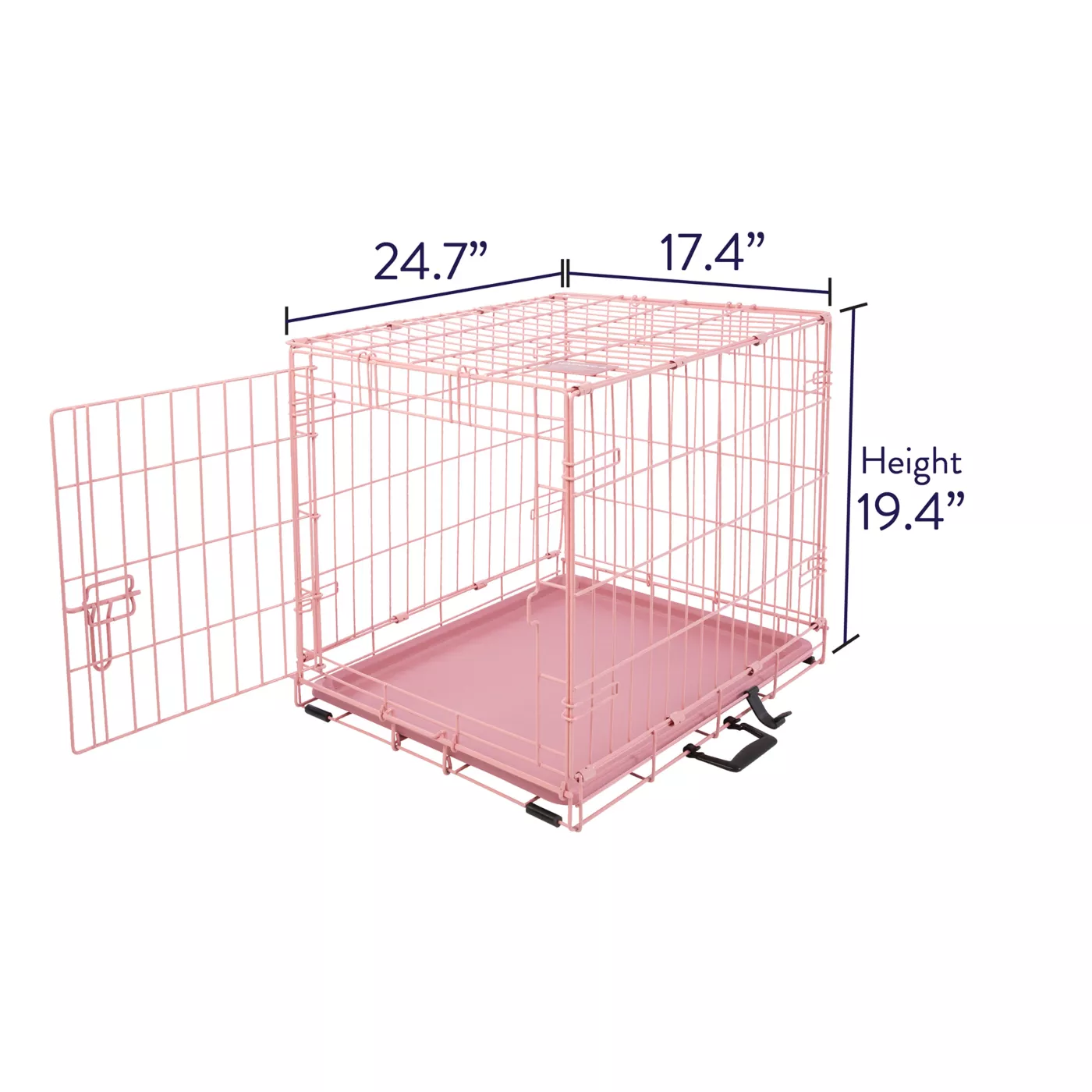 Large pink dog crate best sale