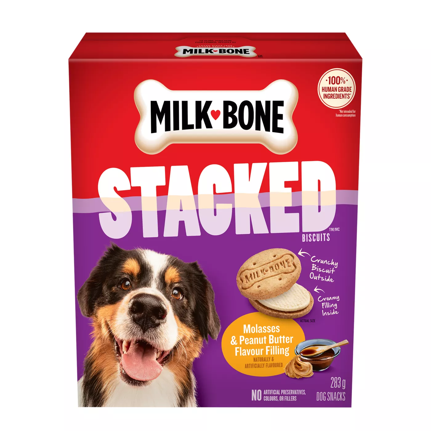 Milk Bone Stacked Dog Treats Molasses and Peanut Butter
