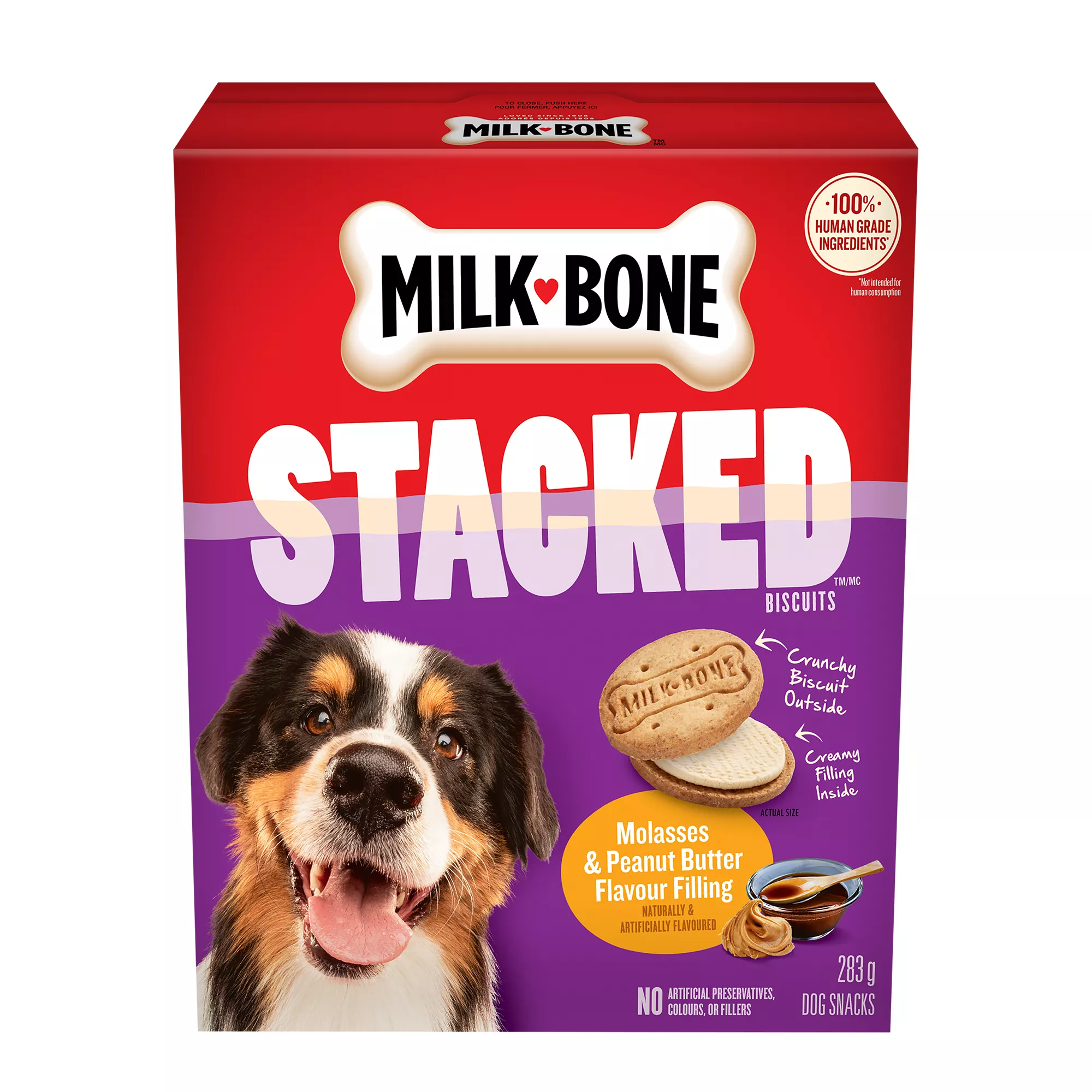 Milk-Bone Stacked Dog Treats - Molasses and Peanut Butter