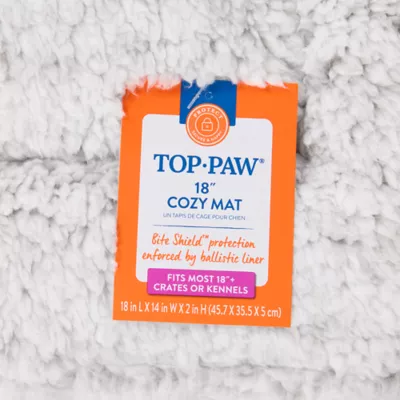 Top Paw® Plush Grey Dog Crate Mat - X-Small, Small, Medium, Large, X-Large, XX-Large - Image 5