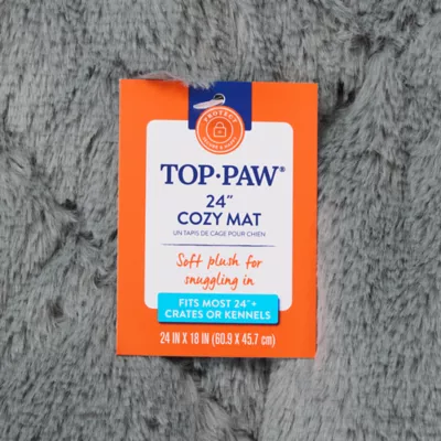 Top Paw® Plush Grey Dog Crate Mat - X-Small, Small, Medium, Large, X-Large, XX-Large - Image 5