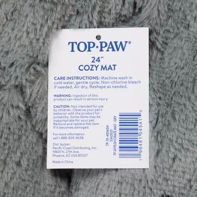 Top Paw® Plush Grey Dog Crate Mat - X-Small, Small, Medium, Large, X-Large, XX-Large - Image 6