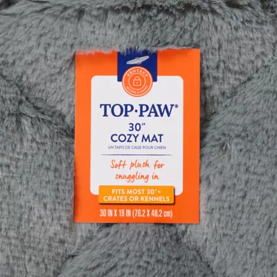 Top Paw® Plush Grey Dog Crate Mat - X-Small, Small, Medium, Large, X-Large, XX-Large - Image 5