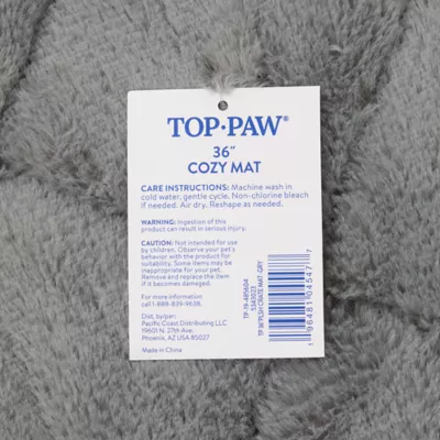 Top Paw® Plush Grey Dog Crate Mat - X-Small, Small, Medium, Large, X-Large, XX-Large - Image 6