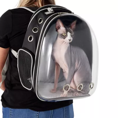 Whisker City Expandable Plastic Backpack Cat Carrier