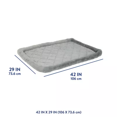 Top Paw® Plush Grey Dog Crate Mat - X-Small, Small, Medium, Large, X-Large, XX-Large - Image 3
