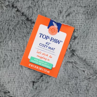 Top Paw® Plush Grey Dog Crate Mat - X-Small, Small, Medium, Large, X-Large, XX-Large - Image 5