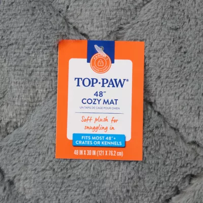 Top Paw® Plush Grey Dog Crate Mat - X-Small, Small, Medium, Large, X-Large, XX-Large - Image 5