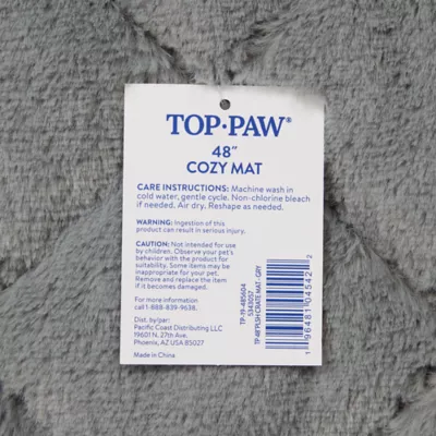 Top Paw® Plush Grey Dog Crate Mat - X-Small, Small, Medium, Large, X-Large, XX-Large - Image 6