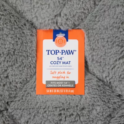 Top Paw® Plush Grey Dog Crate Mat - X-Small, Small, Medium, Large, X-Large, XX-Large - Image 5
