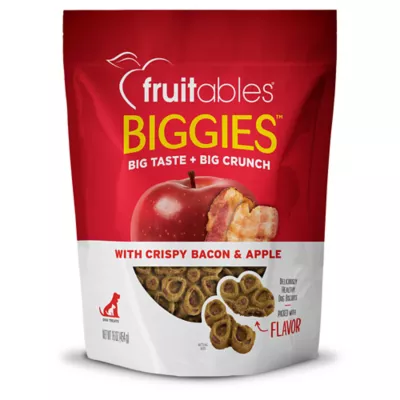 Product Fruitables Biggies Crunchy Dog Treats - Bacon & Apple