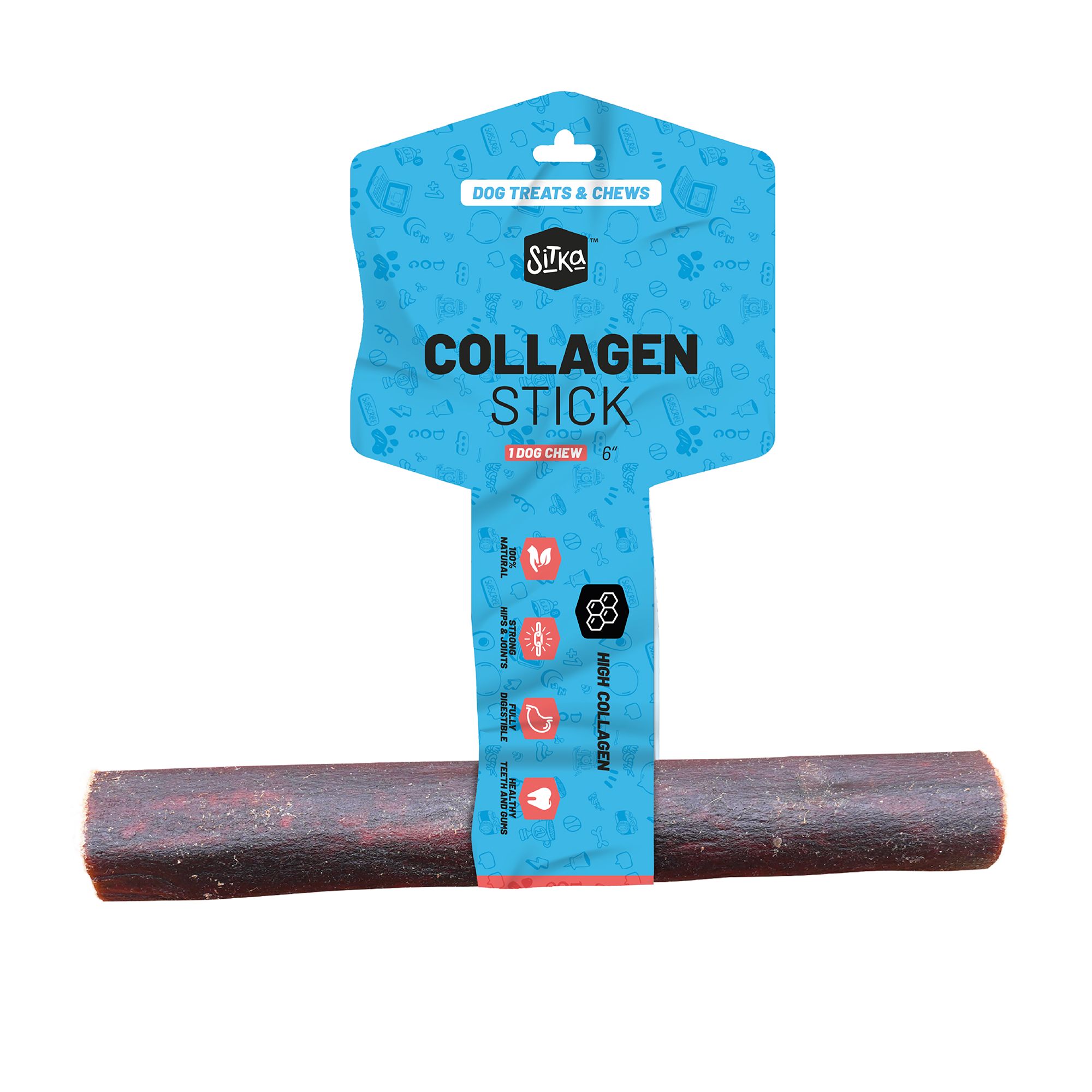 Sitka Farms Beef Collagen Dog Natural Chew Treat dog Bones, Bully