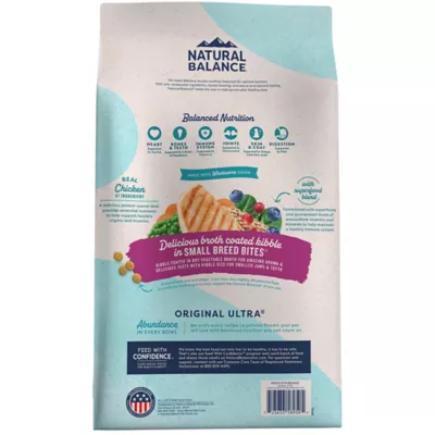 Natural Balance Broth Coated Kibble Small Breed Bites All Life Stages Dry Dog Food Chicken Barley