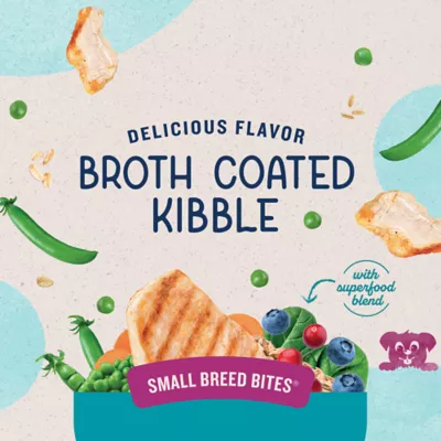 Natural Balance Broth Coated Kibble Small Breed Bites All Life Stages Dry Dog Food Chicken Barley