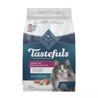 Product BLUE Tastefuls Adult Dry Cat Food -  Hairball Control, Natural, Chicken & Brown Rice