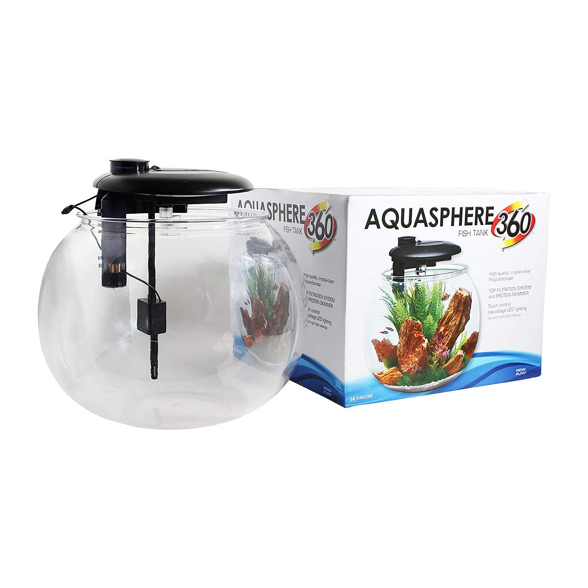 Penn Plax 10 Gallons 360 Aquasphere Tank 14.4 H