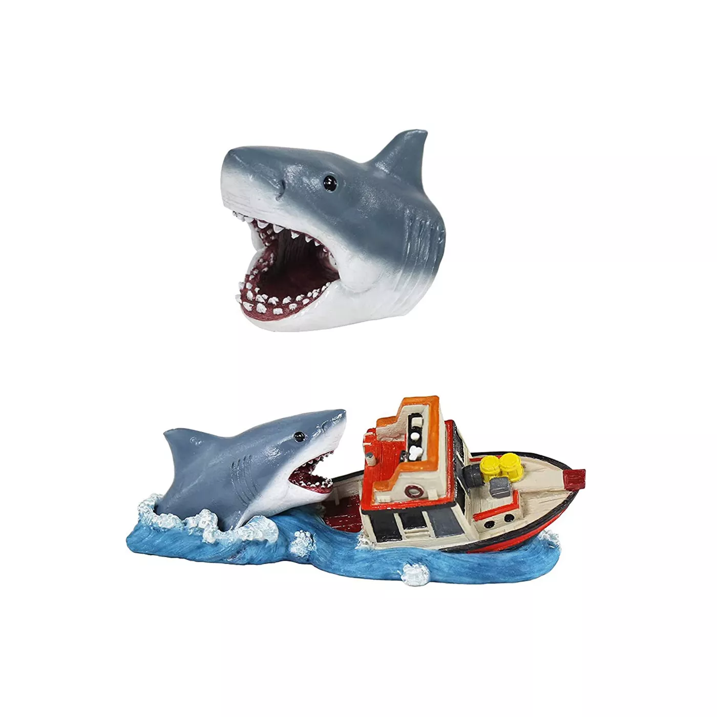 Jaws fish tank decorations hotsell