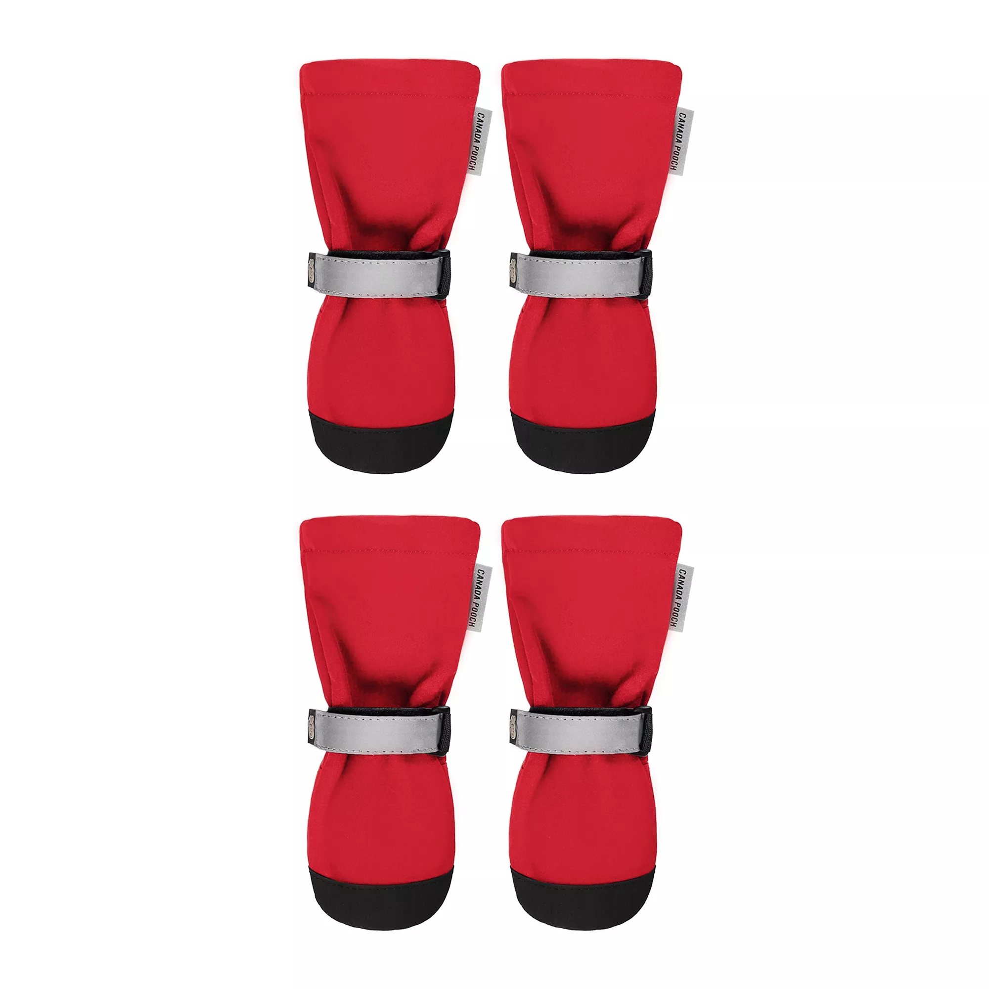 Canada Pooch Soft Shields Reflective Dog Boots - Red