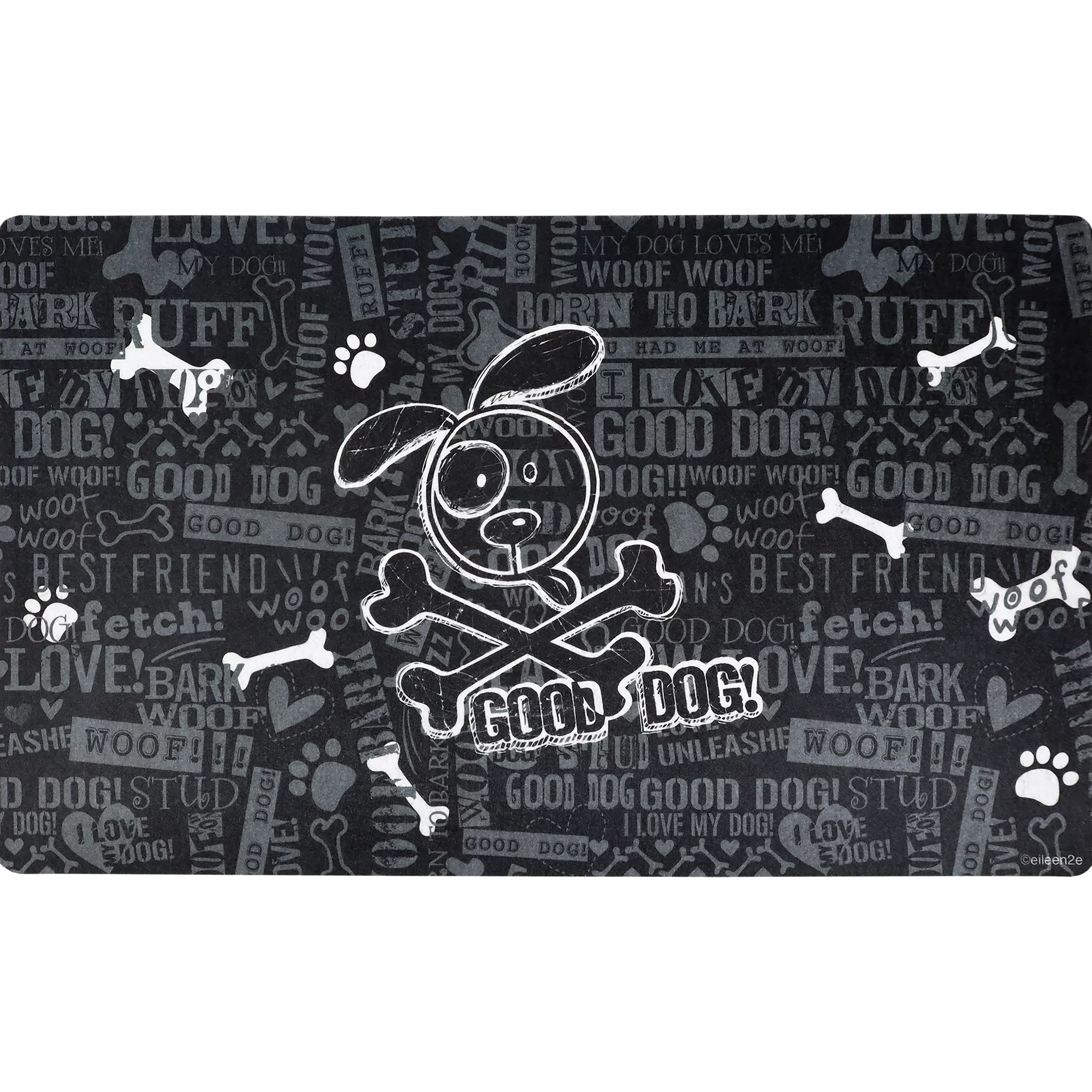 Drymate® Good Dog Cross Bones Black Placemat